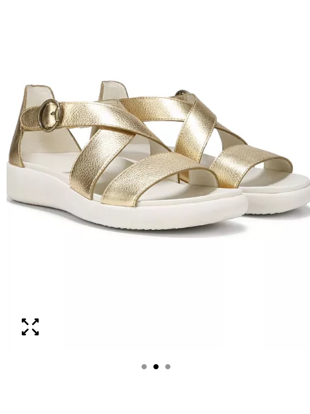 Vionic Harmony Rx Recovery Sandal Gold Metallic Leather Size 7.5 Worn Once!